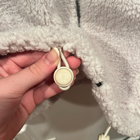 Lululemon cinchable fleece zip up size 6 white opal - Picture 8 of 9